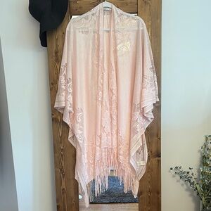 Do Everything in Love Pink Lace Wrap/Shawl